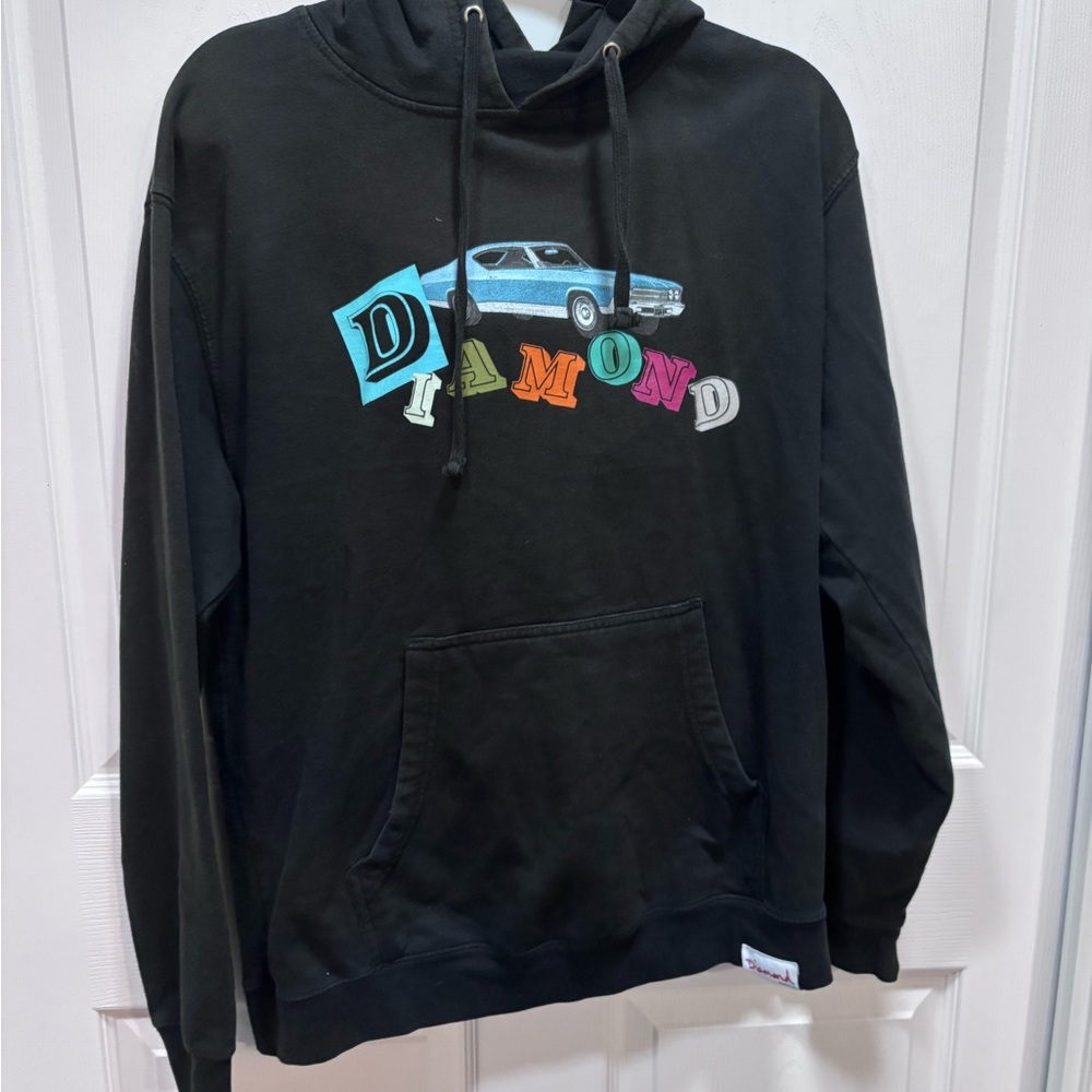 Diamond Supply Co. Black Hoodie with Colorful Logo